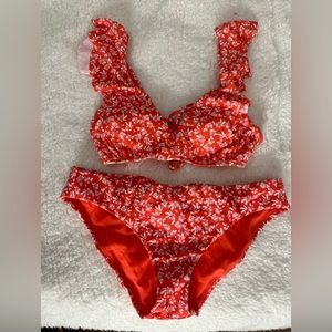 Floral bathing suit set